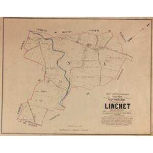 Plan parcellaire de la commune de Linchet : avec les mutations