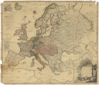 Neueste Post und General Karte von Europa mit der neuesten Länder Abtheilung des Letzten Friedens Tractate