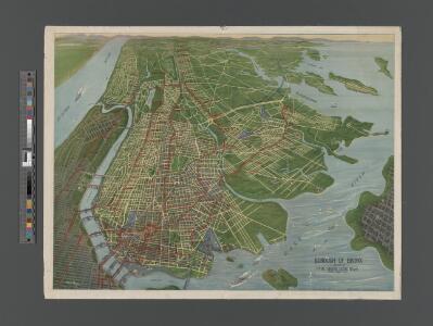 Panorama of the Borough of the Bronx issued by the Bronx Home News.
