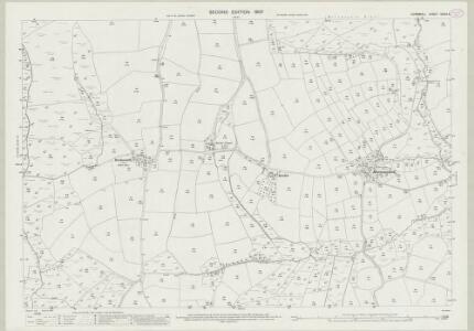 Cornwall XXXIII.5 (includes: St Columb Major; St Wenn) - 25 Inch Map