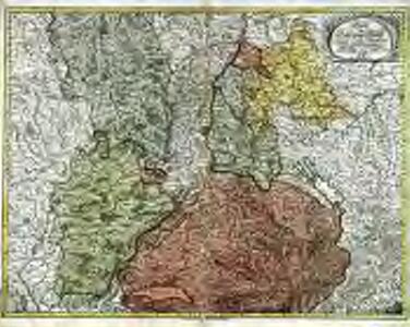 Carte von Lottringen Elsass, Franche Comté Schweizerland und Würtenberg