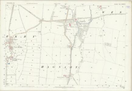 Lincolnshire LXXXII.14 (includes: East Kirkby; Hagnaby; West Keal) - 25 Inch Map