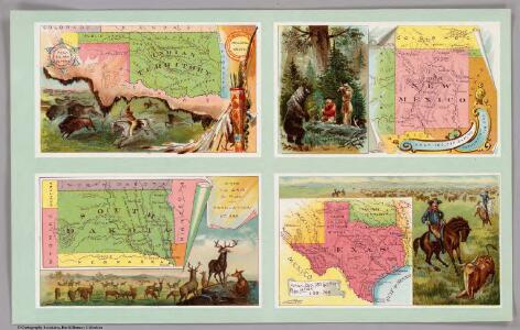 Indian Territory, New Mexico, South Dakota, Texas.