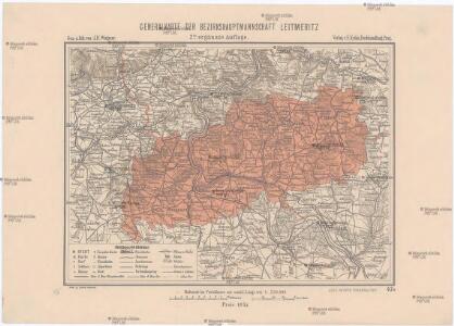 Generalkarte der Bezirkshauptmannschaft Leitmeritz