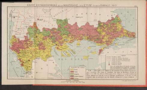 Carte ethnographique de la Macédoine, de l'Èpire et de la Thrace (1912)