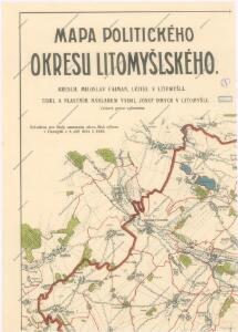 Mapa politického okresu Litomyšlského