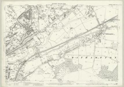 Somerset XIV.2 (includes: Bath; Bathampton; Batheaston; Charlcombe; Swainswick) - 25 Inch Map