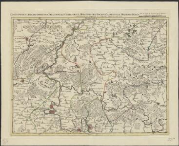 Carte particuliere des environs de Philippeville, Charlemont, Marienbourg, Rocroy, Charleville, Mezieres, Sedan