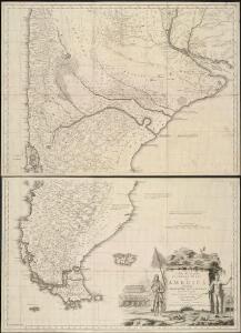 A new map of the southern parts of America taken from manuscript maps made in the country and a survey of the eastern coast maode by the order of the King of Spain