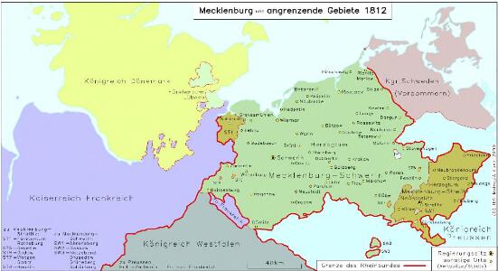 Mecklenburg und angrenzende Gebiete 1812