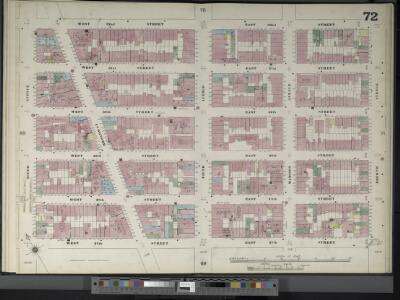 Manhattan, V. 4, Double Page Plate No. 72  [Map bounded by W. 32nd St., E. 32nd St., 4th Ave., E. 27th St., W. 27th St., 6th Ave.]