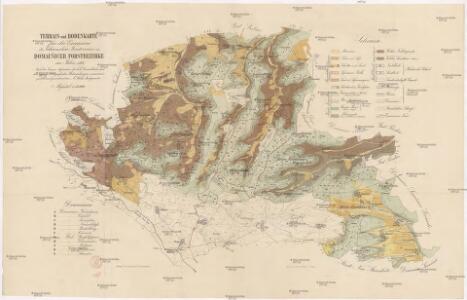 Terrain und Bodenkarte für die Excursion des böhmischen Forstvereins im Domaušicer Forstbezirke im Jahre 1881
