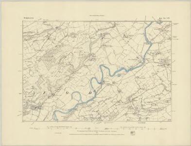 Montgomeryshire XV.SW - OS Six-Inch Map
