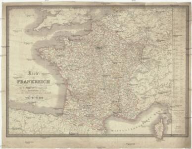 Karte von Frankreich für den Hand- und Reisegebracht