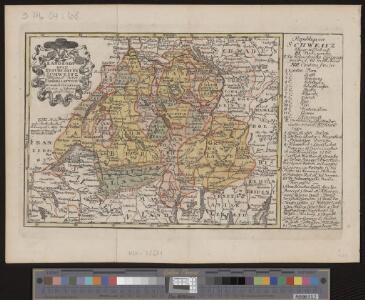 Landkort over republiquen Schweitz
