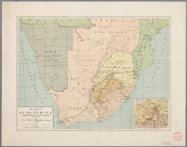 [LL.04751gk: 591/od/1899] [Recto], uit: Kaart van Zuid-Afrika : (Zuid-Afrikaansche Republiek, Oranje-Vrijstaat en aangrenzend gebied)