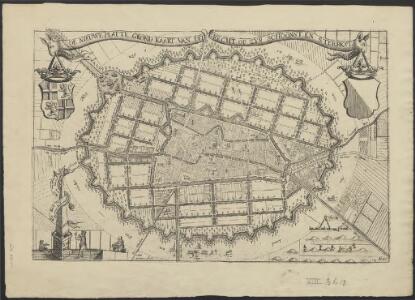 De nieuwe platte grond kaart van Uit-recht op zyn schoonst en sterrkst, anno 1670