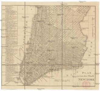 Plan von der Stadt New York