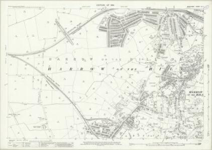 Middlesex X.11 (includes: Harrow) - 25 Inch Map