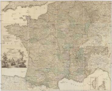 Karte von Frankreich in XVI Blättern