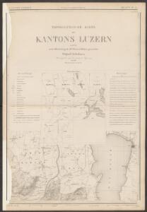 Topographische Karte des Kantons Luzern