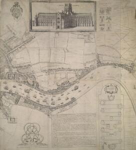 Newcourt's 'Map of London', detail showing the East End