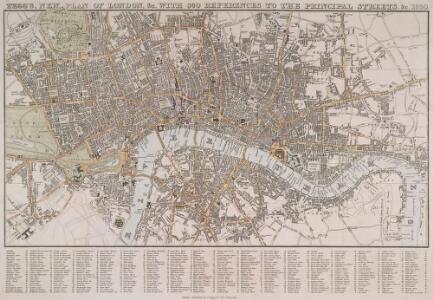 TEGG'S NEW PLAN OF LONDON, &c. WITH 360 REFERENCES TO THE PRINCIPAL STREETS &c.