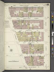 Manhattan, V. 2, Plate No. 44 [Map bounded by E. 22nd St., 4th Ave., E. 17th St., Broadway]