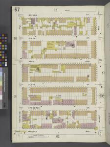 Brooklyn V. 3, Plate No. 57 [Map bounded by Hopkins St., Marcy Ave., Myrtle Ave., Nostrand Ave.]