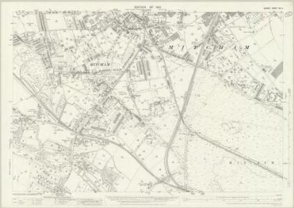Surrey XIII.4 (includes: Mitcham) - 25 Inch Map