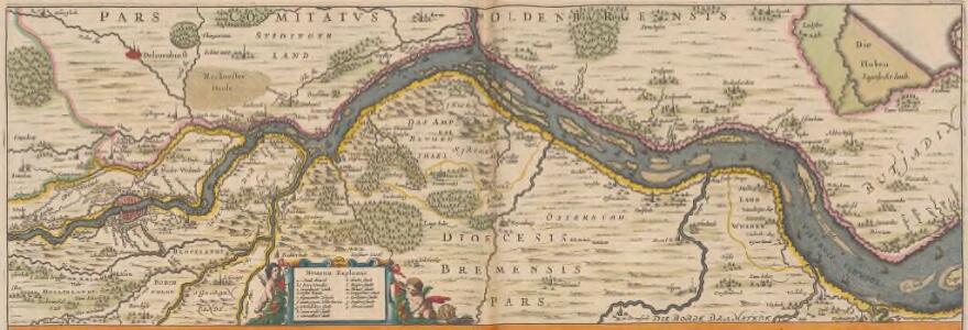 Nobilis Saxoniae Fl. Visurgis, cum Terris adjacentib. Ab Inclyta Brema, ad ostium maris. [Karte, Teil 1], in: Novus atlas absolutissimus, Bd. 2, S. 100.