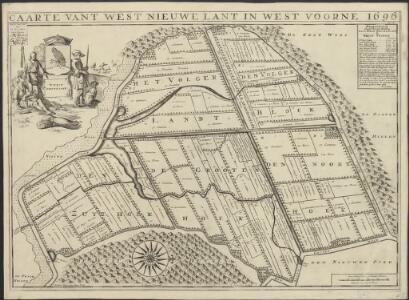 Caarte vant west nieuwe lant in West Voorne 1696