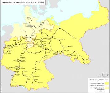 Eisenbahnen im Deutschen Zollverein 31.12.1850