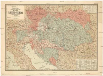 Šolcova nejnovější politická a železniční cestovní mapa Rakousko-Uherska