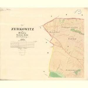 Zerkowitz - m3615-1-001 - Kaiserpflichtexemplar der Landkarten des stabilen Katasters
