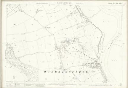 Suffolk LXXVI.12 (includes: Martlesham; Newbourne; Sutton; Waldringfield) - 25 Inch Map