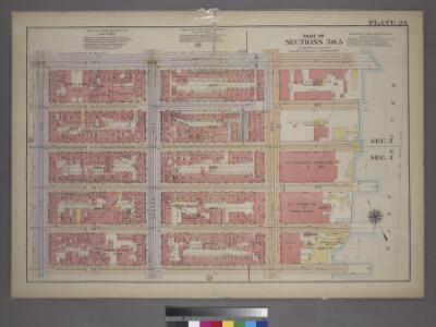 Plate 24, Part of Sections 3&5: [Bounded by E. 42nd Street, (East River Docks) First Avenue, E. 37th Street and Third Avenue.]