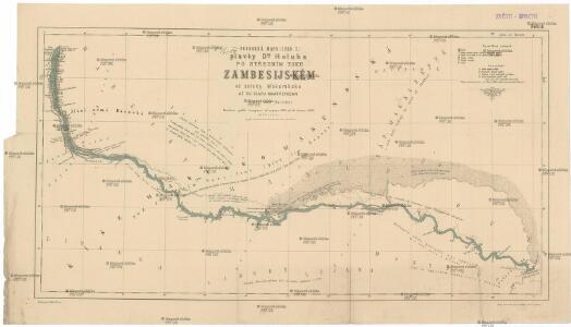 Podrobná mapa plavby Dr. Holuba po středním toku Zambesijském od zátoky Makubské až ku slapu Nambveskému v jižní zemi Barocké