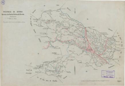 Mapa planimètric de Santa Coloma de Farners