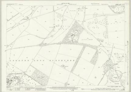 Dorset XXIV.8 (includes: Langton Long Blandford; Pimperne; Tarrant Keynston; Tarrant Monkton; Tarrant Rawston) - 25 Inch Map