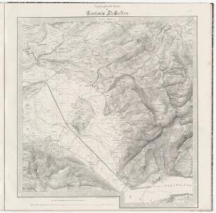 Topographische Karte des Kantons St. Gallen mit Einschluss des Kantons Appenzell (Eschmann-Karte): Blatt Schänis