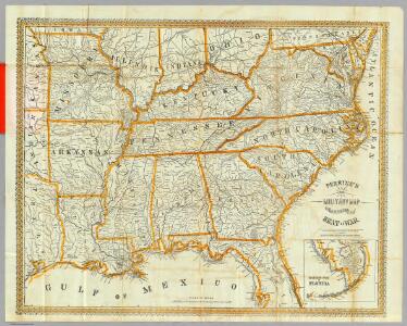Perrine's New Topographical War Map Of The Southern States.