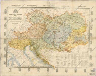 Völker-, Telegrafen- und Eisenbahn- Karte des Keiserthumes Öesterreich
