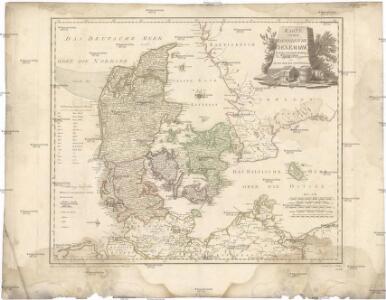 Karte von dem Koenigreiche Daenemark