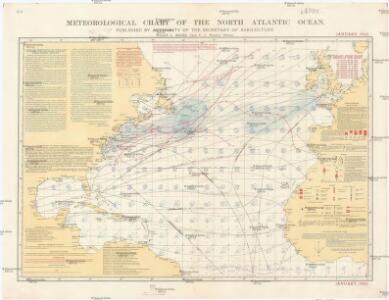 Meteorological chart of the North Atlantic Ocean