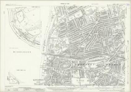 Surrey VI.16 & 11 & 15 (includes: Ham; Kingston Upon Thames; Twickenham St Mary The Virgin) - 25 Inch Map