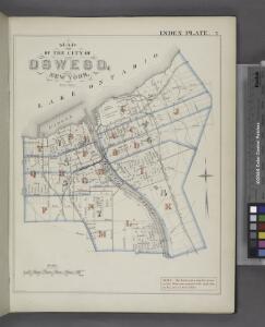 Map of the City of Oswego, New York. [Index Plate.]