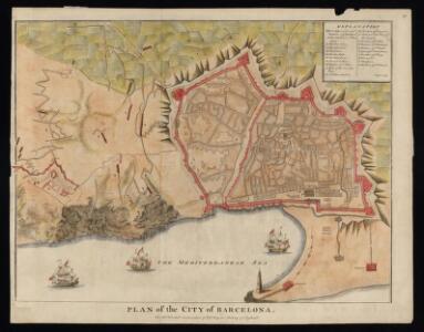Plan of the city of Barcelona / for Mr. Tindal's continuation of Mr. Rapin's History of England ; I. Basire sculp.