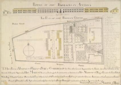 PROFILE OF THE BARRACKS IN ANTIGUA and PLAN OF THE BARRACK GROUND(003KTOP00000123U08500000)