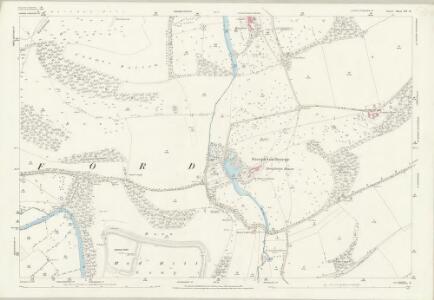 Dorset XIV.10 (includes: Childe Okeford; Hanford; Iwerne Courtney; Iwerne Stepleton; Shillingstone; Stourpaine) - 25 Inch Map